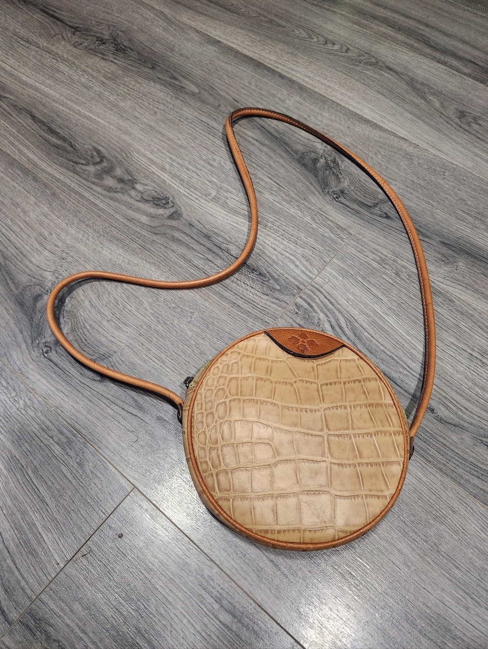 RARE Faux Croc Embossed Round Patricia Nash Crossbody Bag